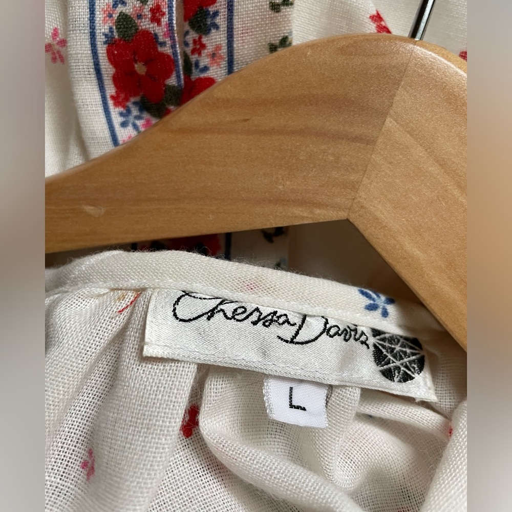 Vintage Chessa Davis 2 Piece Peasant Blouse and Maxi Skirt Set - Picture 11 of 11